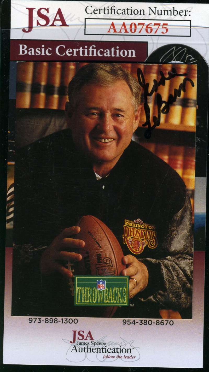 Eddie Lebaron 1992 Pro Line Autograph Jsa  Authentic Hand Signed