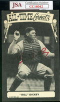 Bill Dickey Jsa Coa Autograph Tcma Postcard Hand Signed Authentic