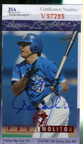 Paul Molitor 1995 Ultra Jsa Coa Hand Signed Authentic Autograph