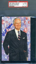 Wellington Mara Psa Dna Coa Autograph Goal Line Art Card Glac Signed