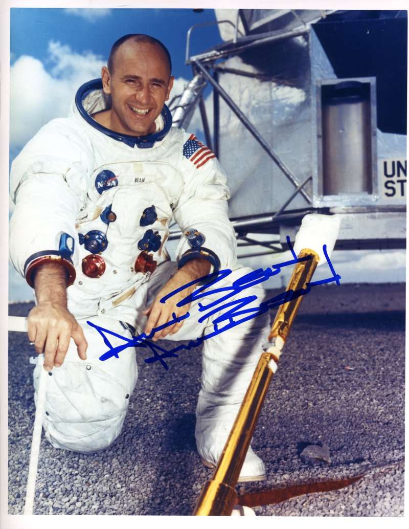 Alan Bean Psa Dna And Zarella Loa Signed 8x10 Nasa Photo Original Autograph