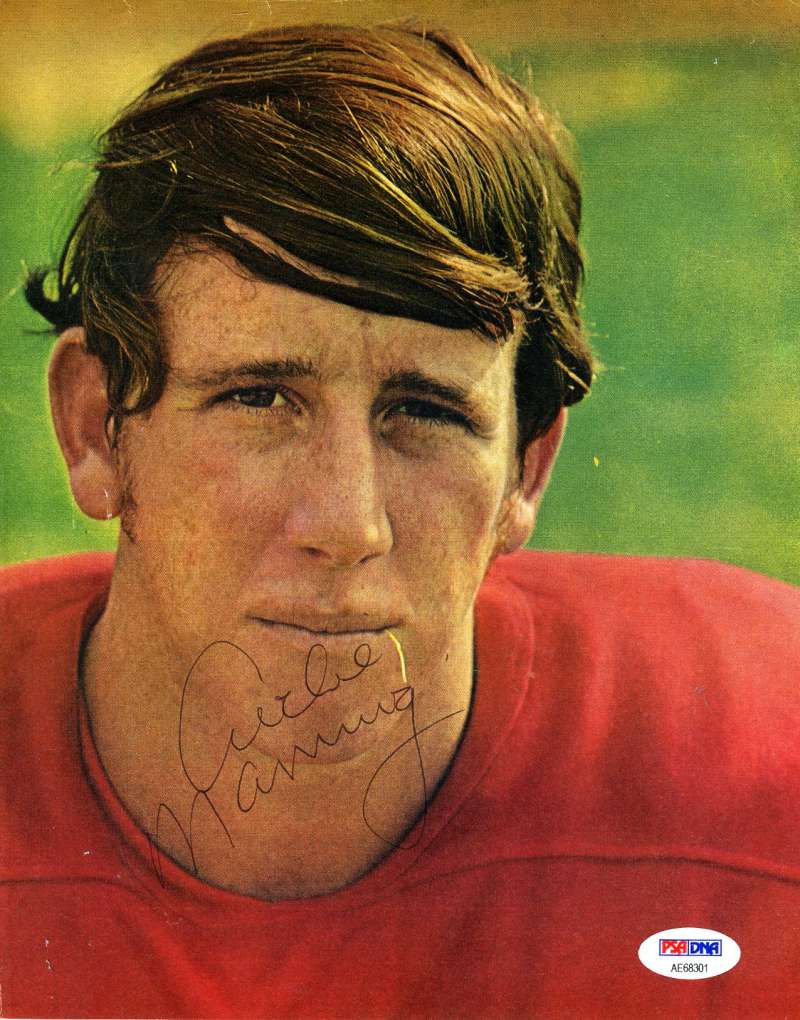 Archie Manning Psa Dna Autograph 8x10 Vintage Ole Miss Photo  Hand Signed Authentic