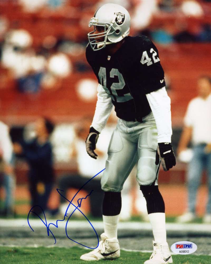 Ronnie Lott Psa Dna Coa Autograph 8x10 Raiders Photo  Hand Signed Authentic