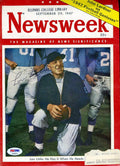 Lou Little Psa Dna Columbia Autograph 8x10 Cover Photo  Hand Signed Authentic
