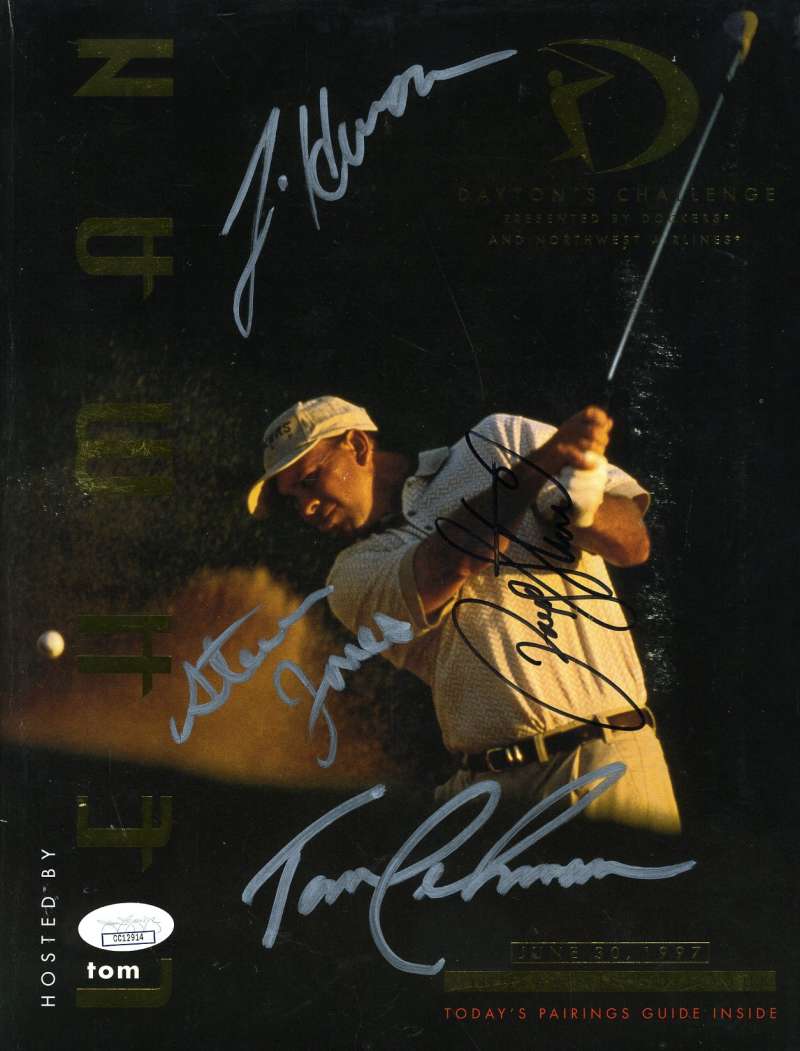 Payne Stewart Jsa Coa Autograph Program Hand Signed X4 Authentic