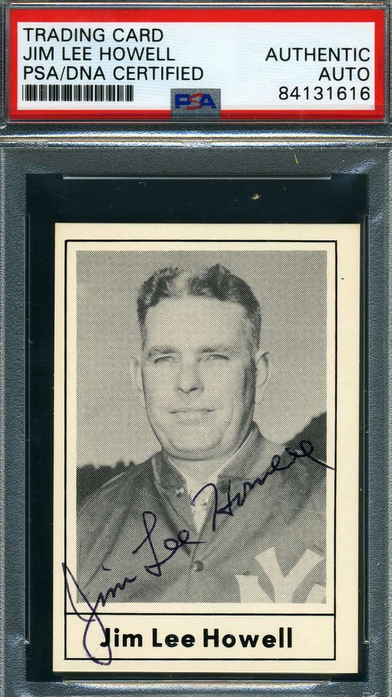 Jim Lee Howell Psa Dna Coa Autograph 1977 Touchdown Authentic Hand Signed