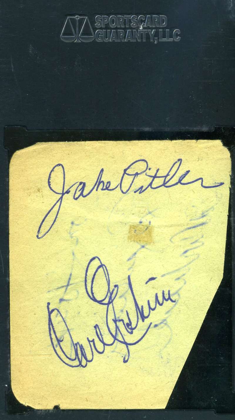 Doak Hoak Jake Pitler Etc Sgc Autograph  Album Page  Authentic Hand Signed