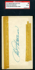 Fred Hutchinson Sgc Autograph  Album Page Cut Authentic Hand Signed