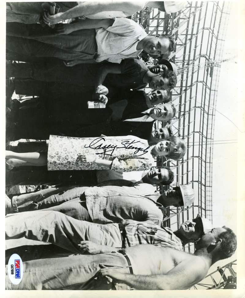 Casey Stengel Psa Dna Autograph  8x10 Photo Authentic Hand Signed