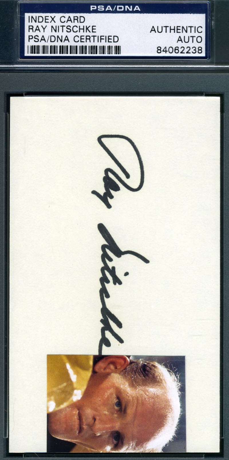 Ray Nitschke Psa Dna Autograph  3x5 Index Card Hand Signed