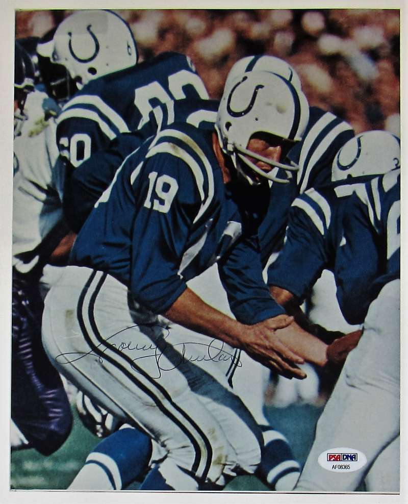 Johnny Unitas Psa Dna Autograph  8x10 Photo Hand Signed
