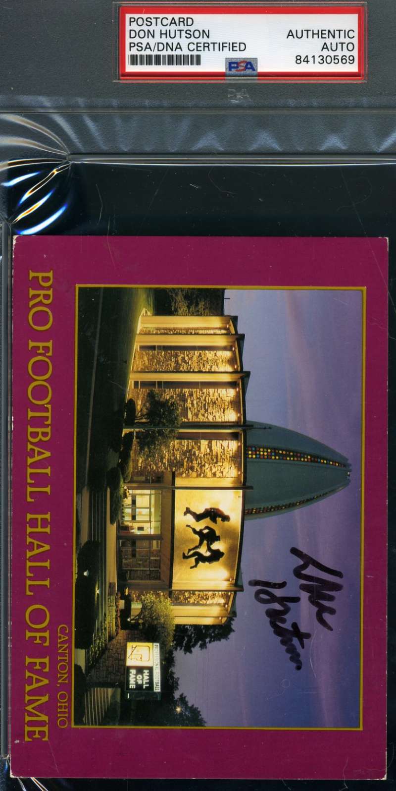 Don Hutson Psa Dna Autograph  Hall Of Fame Postcard Hand Signed