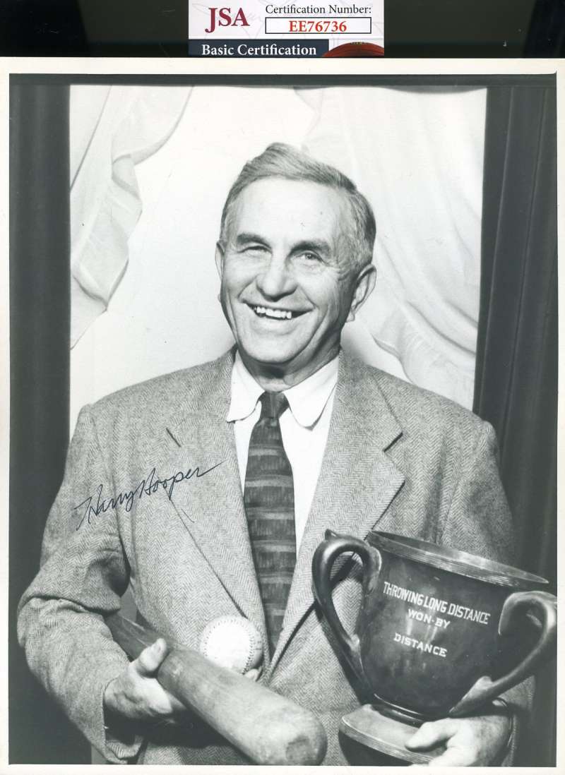 Harry Hooper Jsa Coa Autograph 8x10 Photo  Hand Signed Authentic