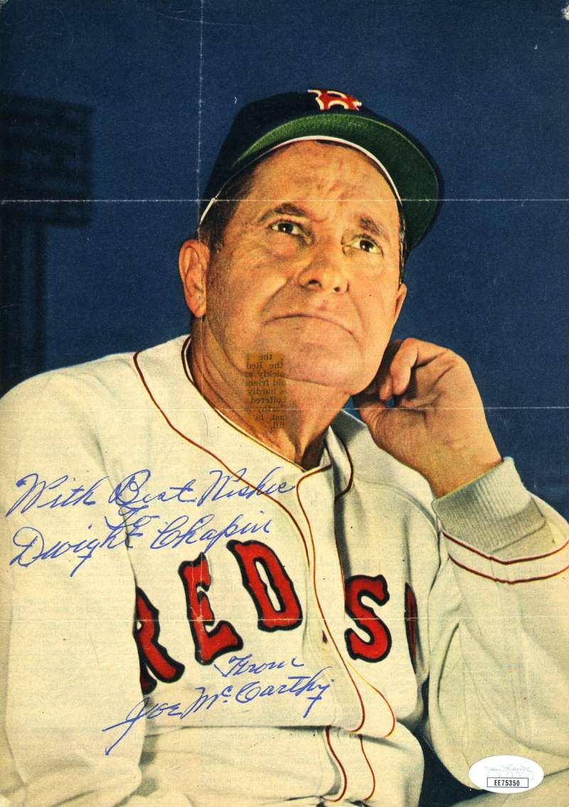 Joe Mccarthy Jsa Coa Autograph 8x10 Red Sox Photo  Hand Signed Authentic