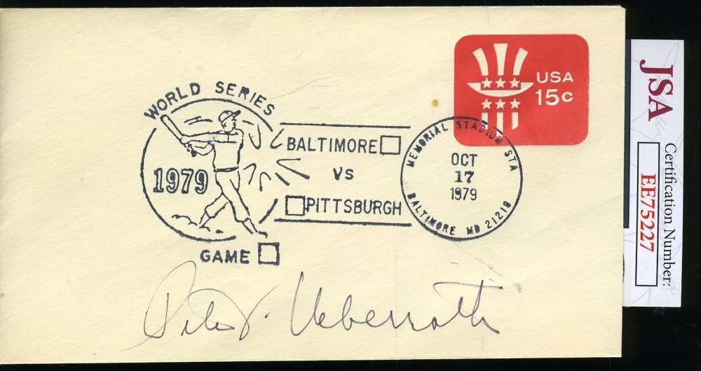 Peter Ueberroth Psa Dna Autograph 1979 World Series Fdc Cache Authentic Hand Signed