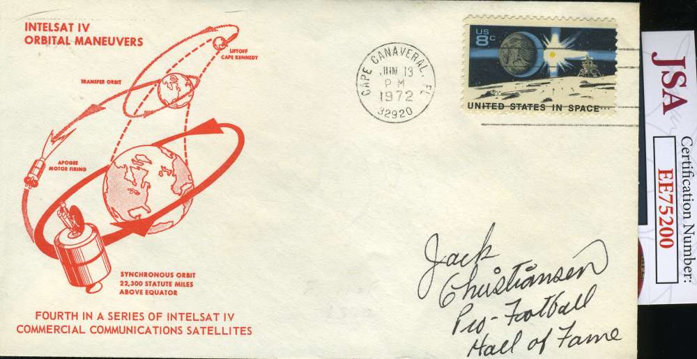 Jack Christiansen Jsa Autograph  1972 Fdc Cache Hand Signed