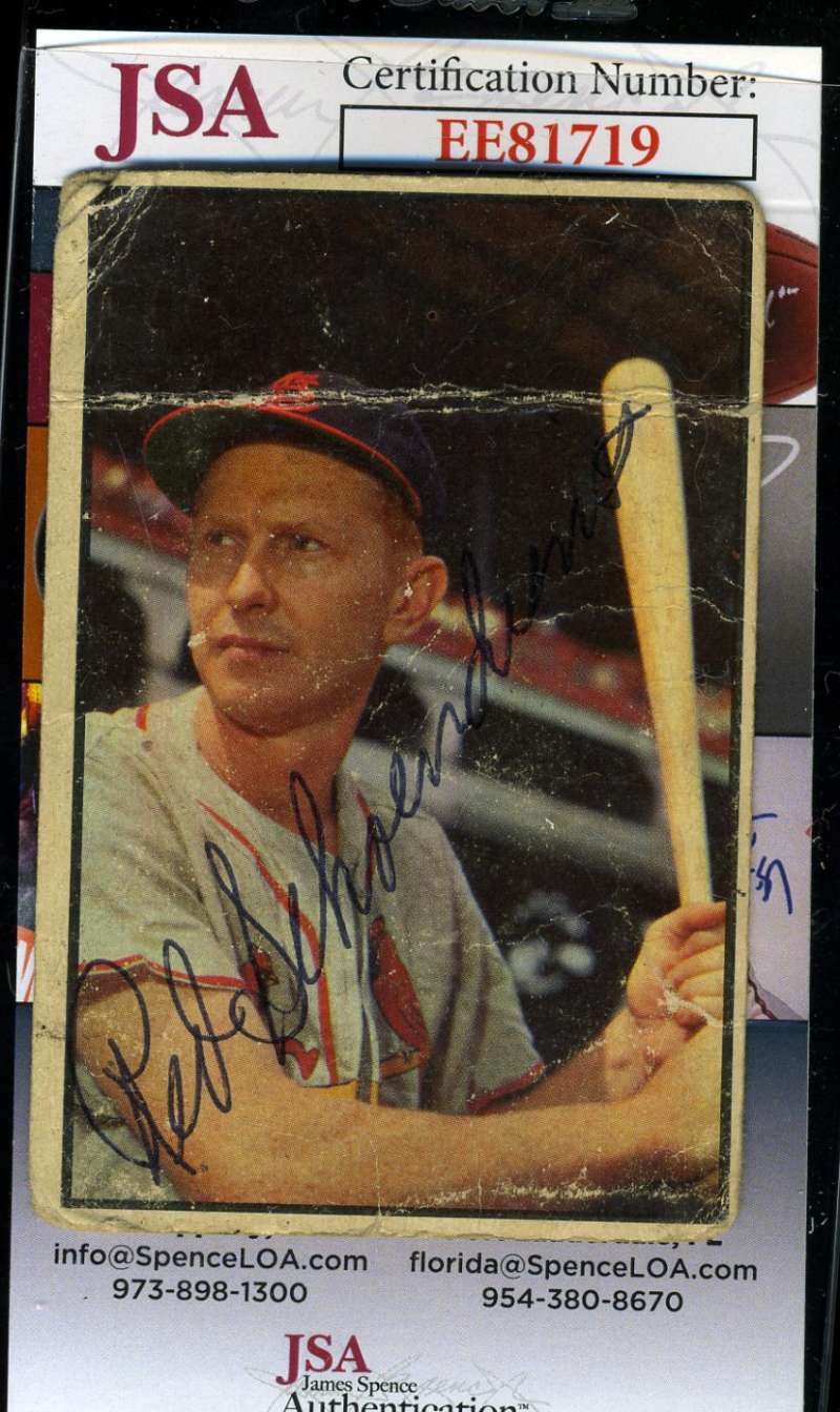 Red Schoendienst 1953 Bowman Jsa Coa Hand Signed Authentic Autograph