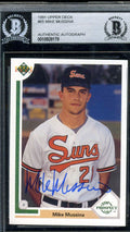 Mike Mussina Bas Beckett Coa Autograph 1991 Upper Deck Rookie Authentic Hand Signed