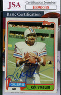 Ken Stabler 1981 Topps Jsa Coa Hand Signed Authentic Autograph