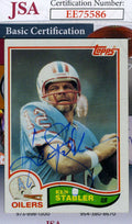 Ken Stabler 1982 Topps Jsa Coa Hand Signed Authentic Autograph