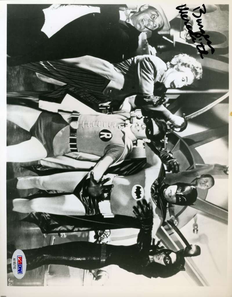 Burgess Meredith Psa Dna Certed Autograph 8x10 Batman Photo Hand Signed