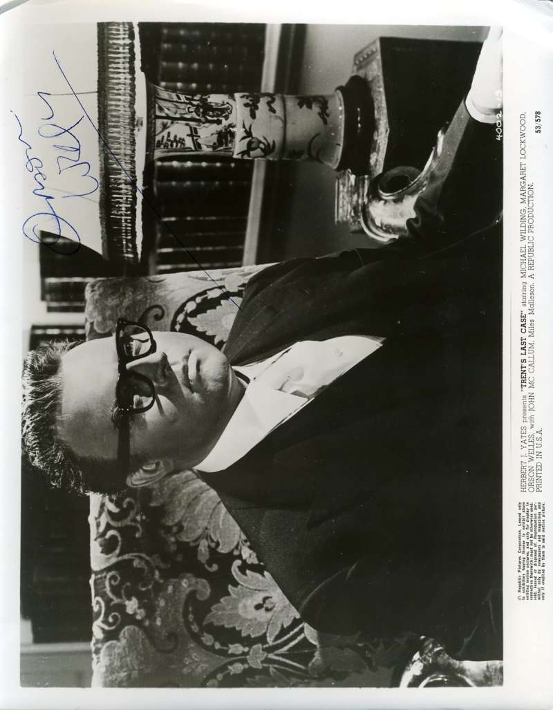 Orson Wells Psa Dna Coa Autograph 8x10 Photo Hand Signed