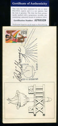 Red Grange Psa Dna Coa Signed 1984 Olympics Fdc Cache Autograph