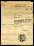 Amos Alonzo Stagg Psa Dna Coa Signed 1930 Univ Chicago Letter Autograph