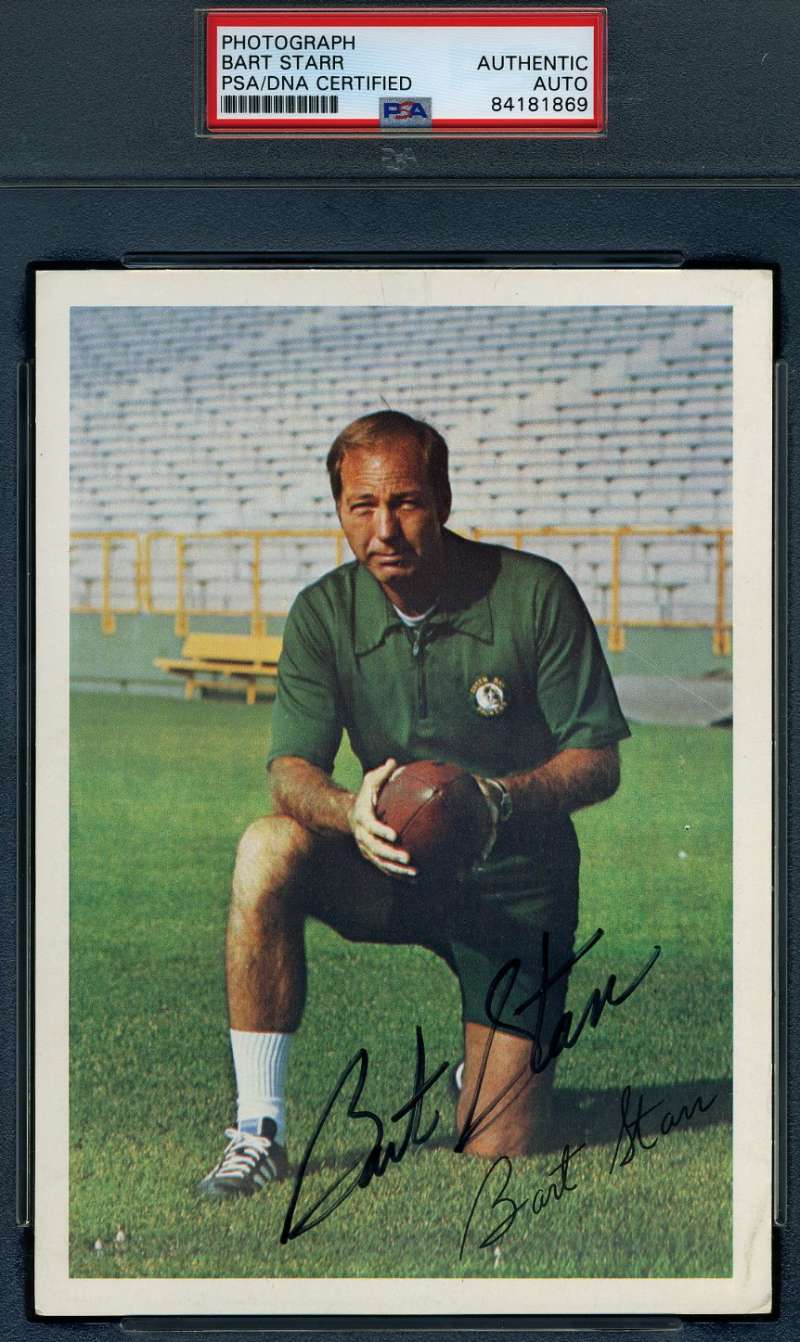 Bart Starr PSA DNA Coa Autograph Hand Signed Packers 5x7 Photo