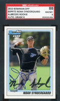 Noah Syndergaard SGC Coa Autograph 2010 Bowman Rookie Hand Signed