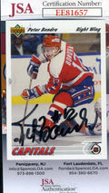 Peter Bondra JSA Coa Autograph 1992 Upper Deck Hand Signed