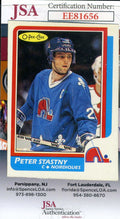 Peter Stastny JSA Coa Autograph 1986 OPC Hand Signed