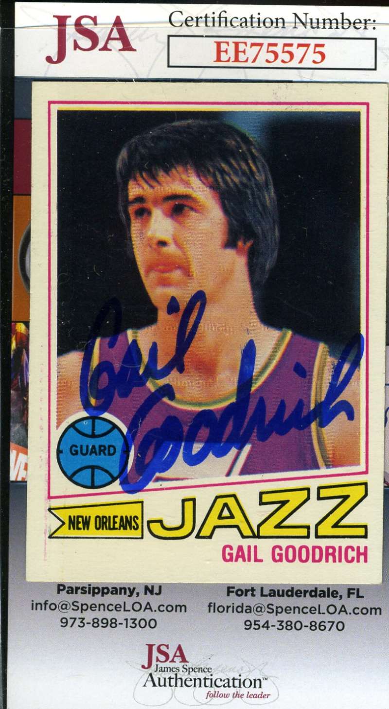 Gail Goodrich JSA Coa Autograph 1977 Topps Hand Signed