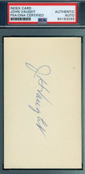 John Vaught OLE MISS PSA DNA Cert Autograph Hand Signed 3x5 Index Card