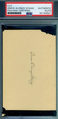 Amos Alonso Stagg PSA DNA Coa Autograph Hand Signed 3x5 Index Card