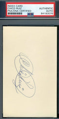 Chico Ruiz PSA DNA Coa Autograph Hand Signed 3x5 Index Card