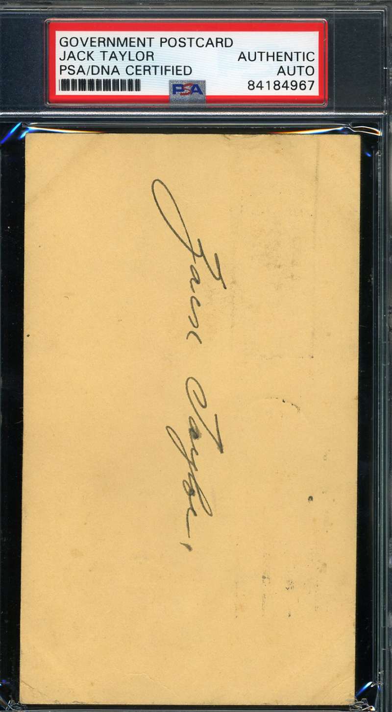 Zack Taylor PSA DNA Coa Autograph Hand Signed 1951 GPC