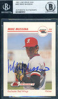 Mike Mussina 1991 Line Drive Rookie BAS Beckett Coa Autograph Authentic Hand Signed