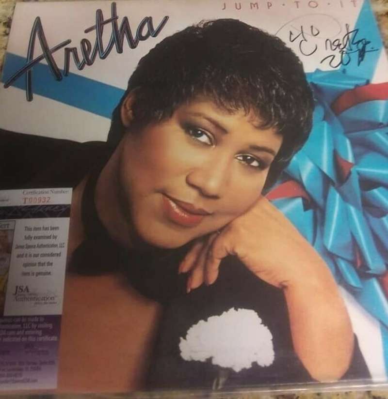 Aretha Franklin JSA Coa Signed Jump To It Autograph