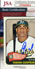 Yoenis Cepesdes 2014 Topps Rookie JSA Coa Autograph Authentic Hand Signed