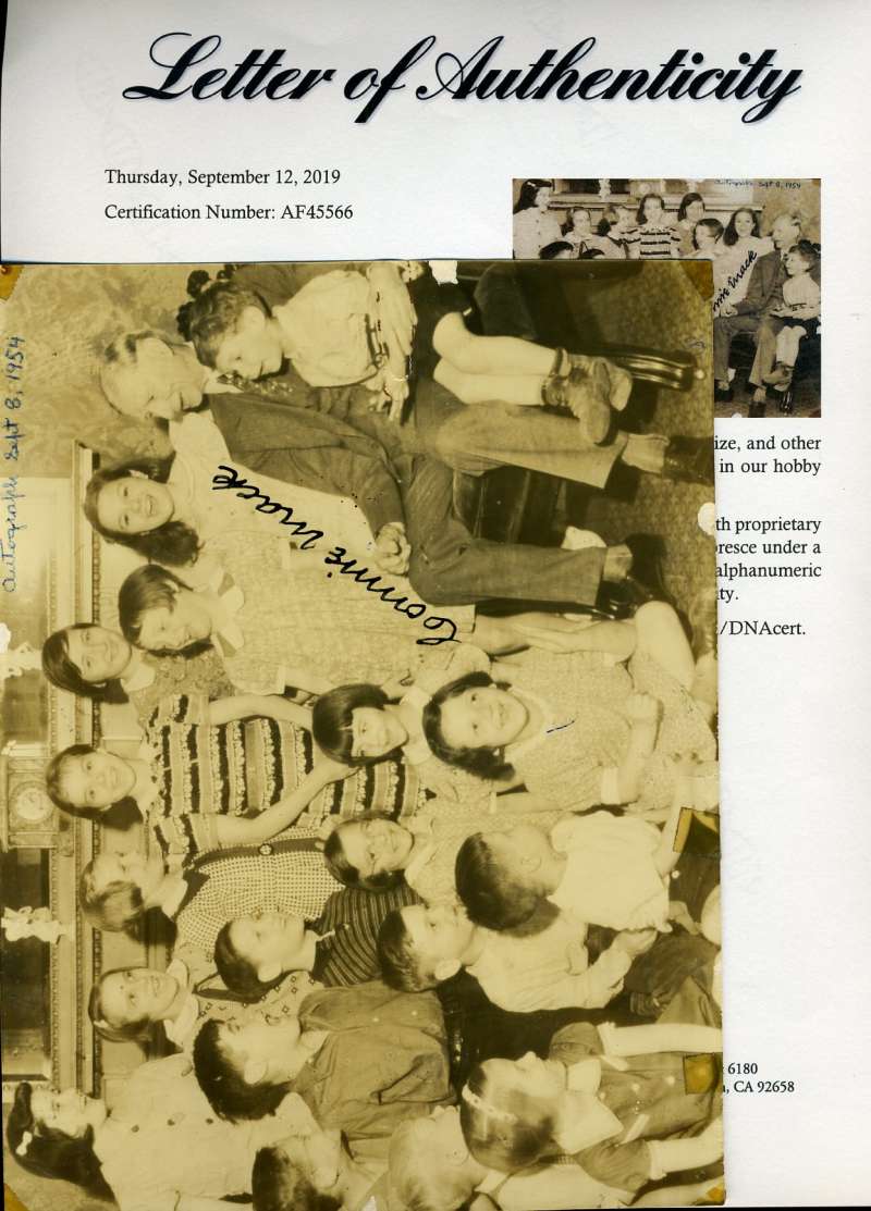 Connie Mack Psa Dna Coa Hand Signed 7x9 Photo Autograph