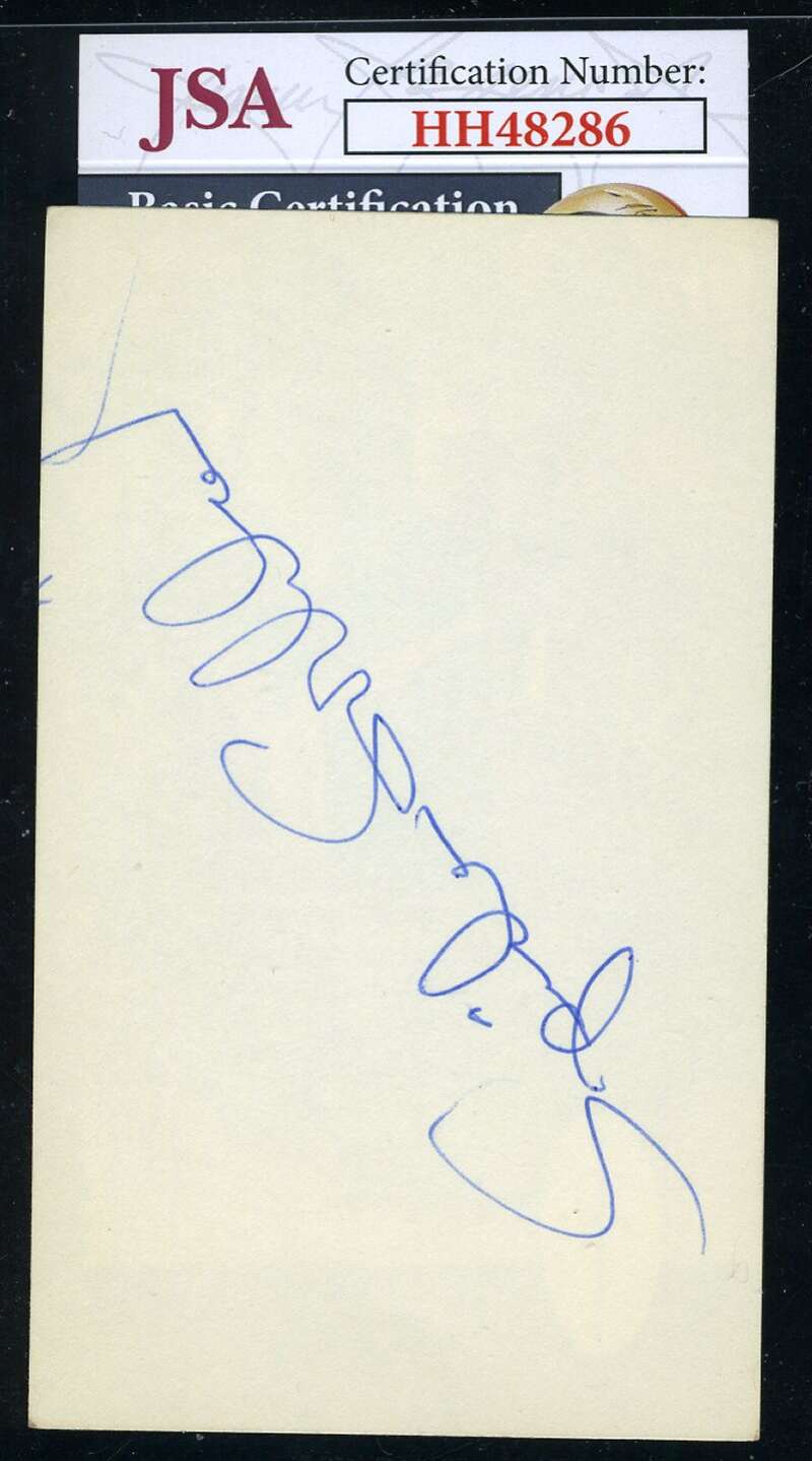 Spider Lockhart JSA Coa Autograph Hand Signed 3x5 Index Card