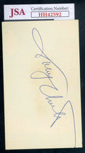 Johnny Unitas Vintage JSA Coa Autograph Hand Signed 3x5 Index Card