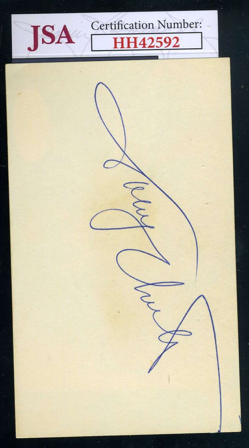 Johnny Unitas Vintage JSA Coa Autograph Hand Signed 3x5 Index Card