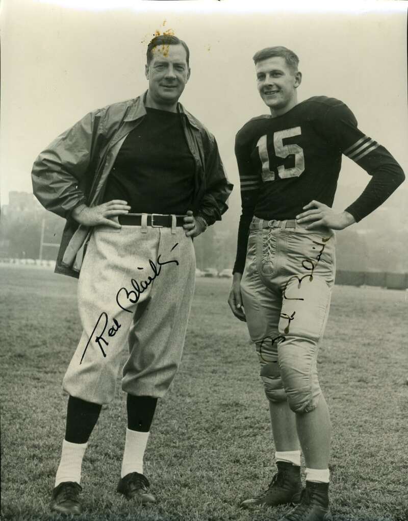 Earl Red And Bob Blaik JSA Coa Autograph Hand Signed 7x9 Original Army Photo