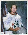 Charlie Duke JSA Coa Hand Signed 8x10 Photo NASA Autograph