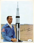 Walter Cunningham JSA Coa Hand Signed 8x10 Photo NASA Autograph