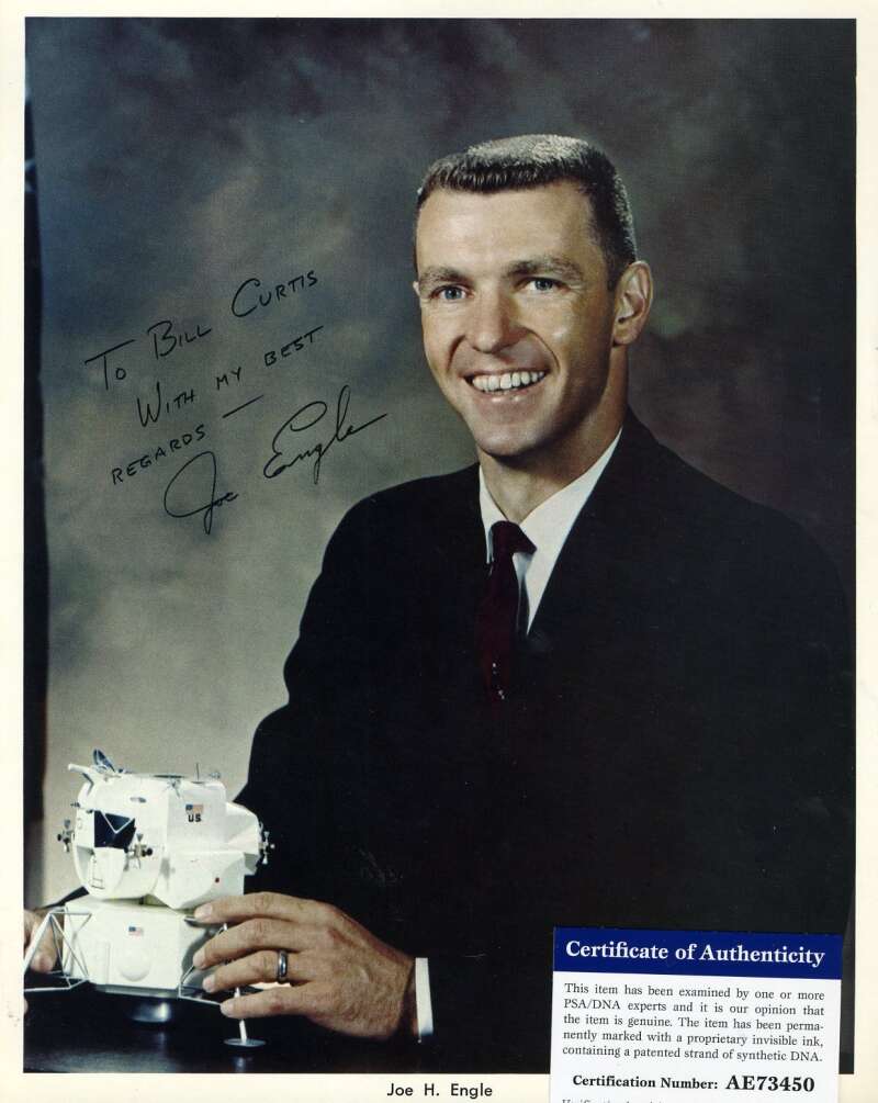 Joe Engle PSA DNA Coa Hand Signed 8x10 Photo NASA Autograph