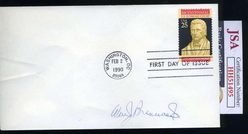 Judge William Rehnquist JSA Coa Hand Signed FDC Cache Supreme Court Justice Autograph
