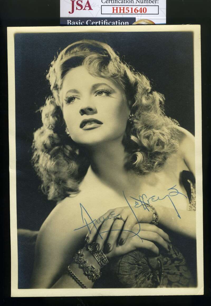 Anne Jeffreys JSA Coa Signed 5x7 Photo Autograph